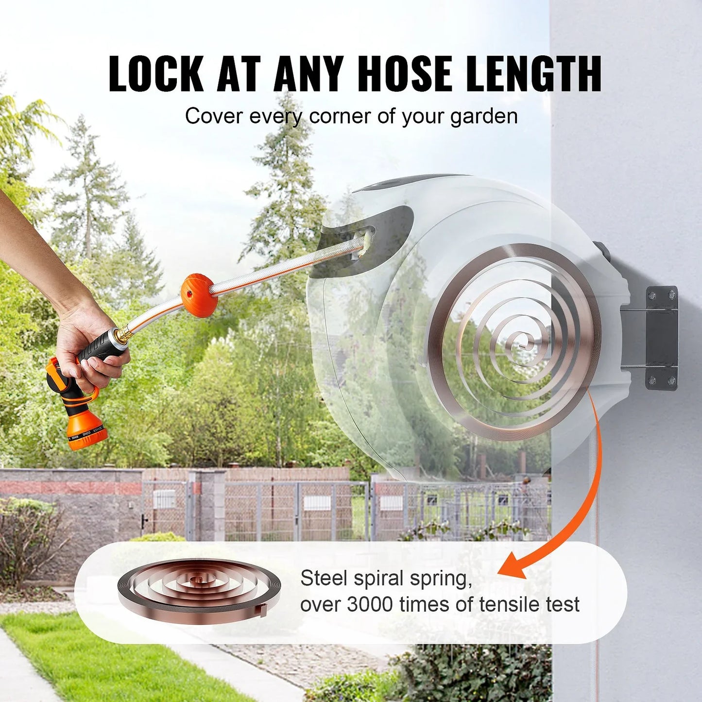 🚿 Ultimate 180° Swivel Hose Reel – Tangle-Free & Wall-Mounted! 💦 (Buy 2, Get 1 FREE!)